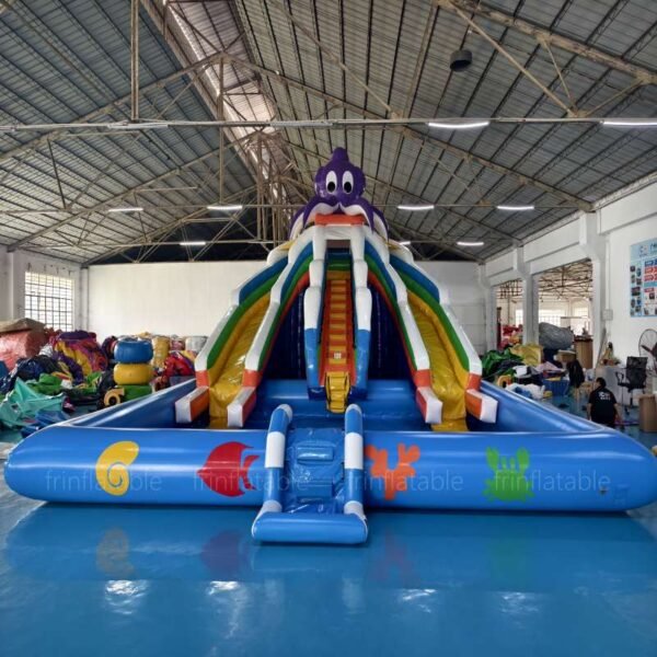 Octopus Inflatable Double Water Slide