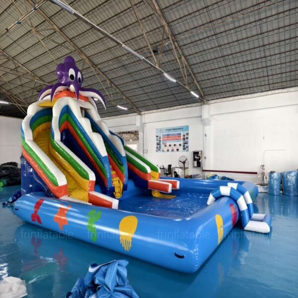 Octopus Inflatable Double Water Slide - Image 3